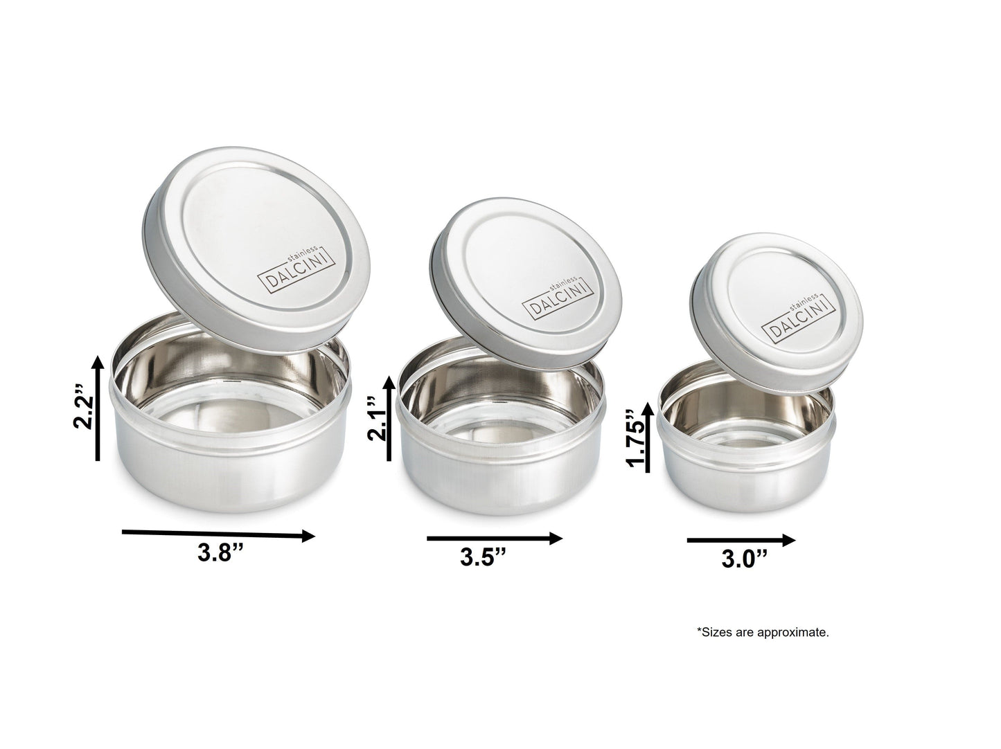 Boîtes à collation Round Snack Trio - acier inoxydable