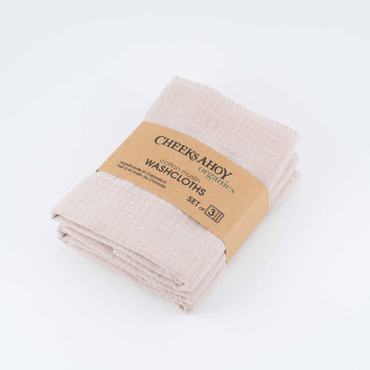 Débarbouillette de mousseline organique