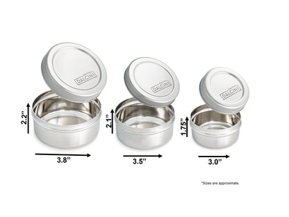 Round Snack Trio - stainless steel