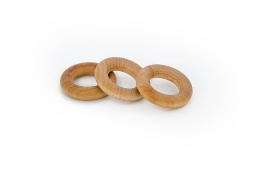 Wooden teething rings