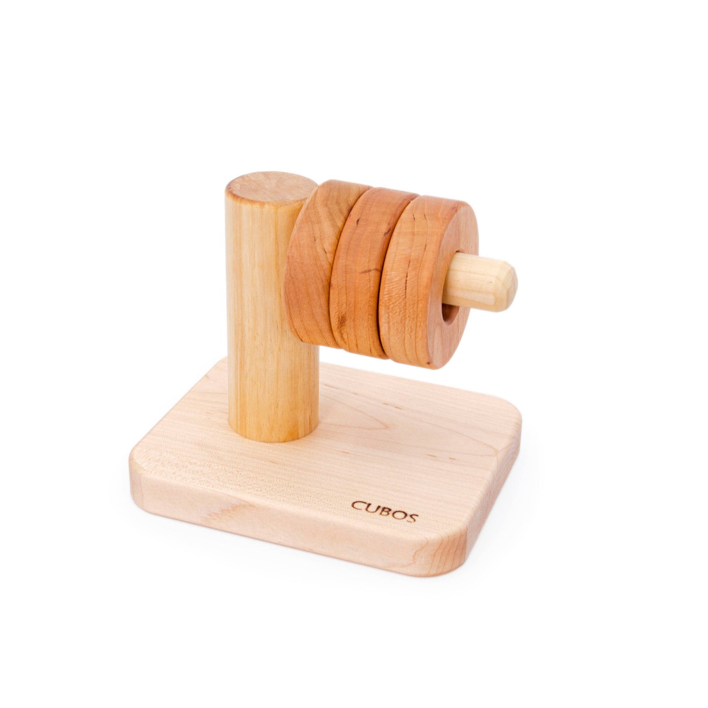 Discs on horizontal dowel
