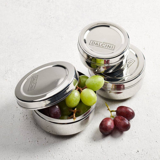 Round Snack Trio - stainless steel