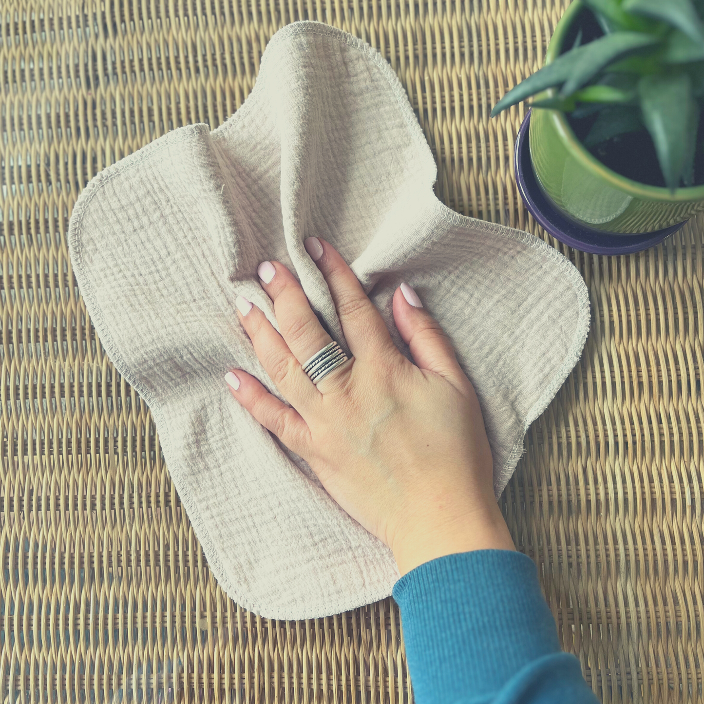 Organic muslin washcloth