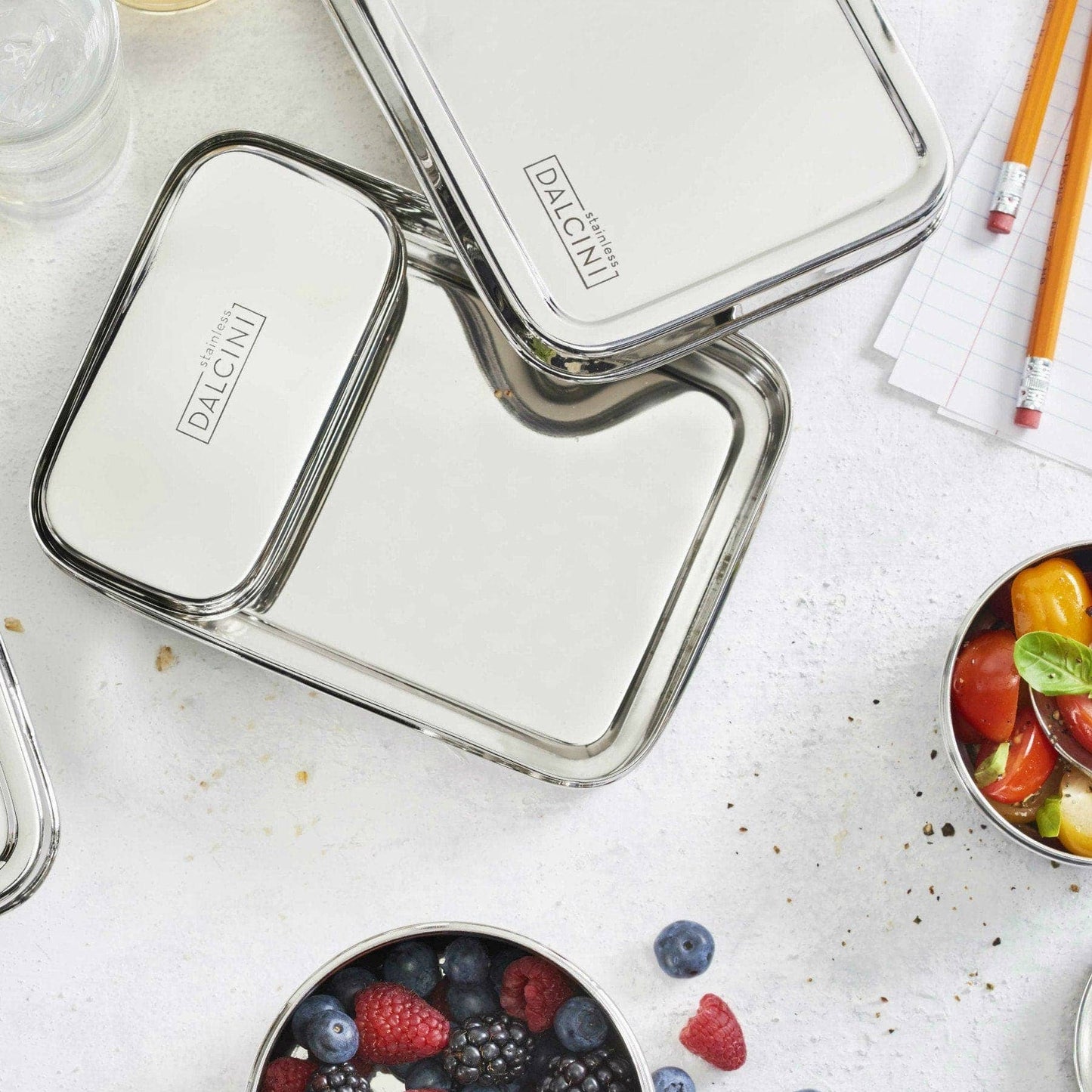 Lunch Set (box + snack container) - stainless steel