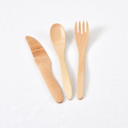 Maple wood tableware set
