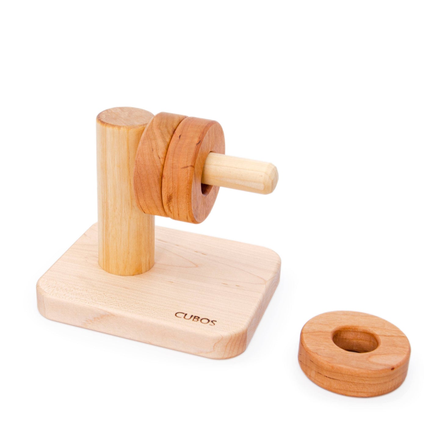 Discs on horizontal dowel