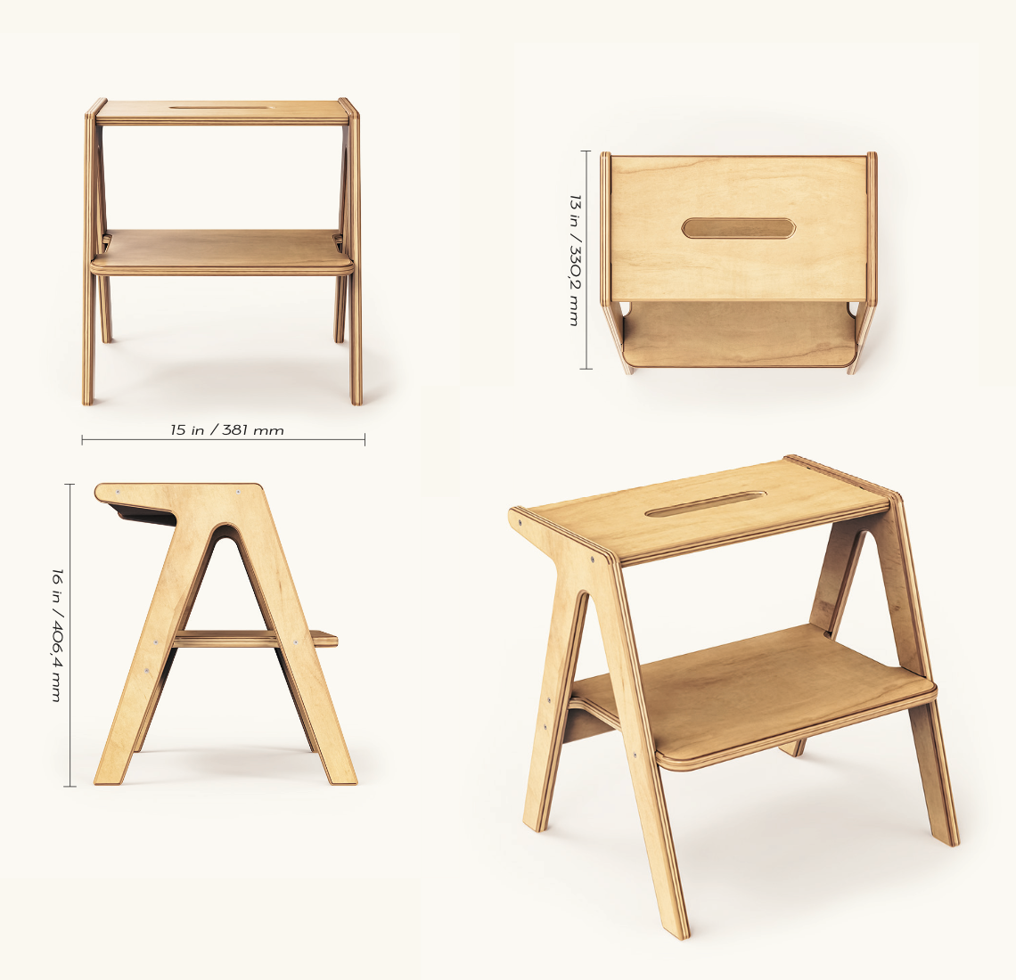 Marchepied en bois