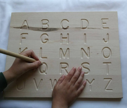 Alphabet tracing board