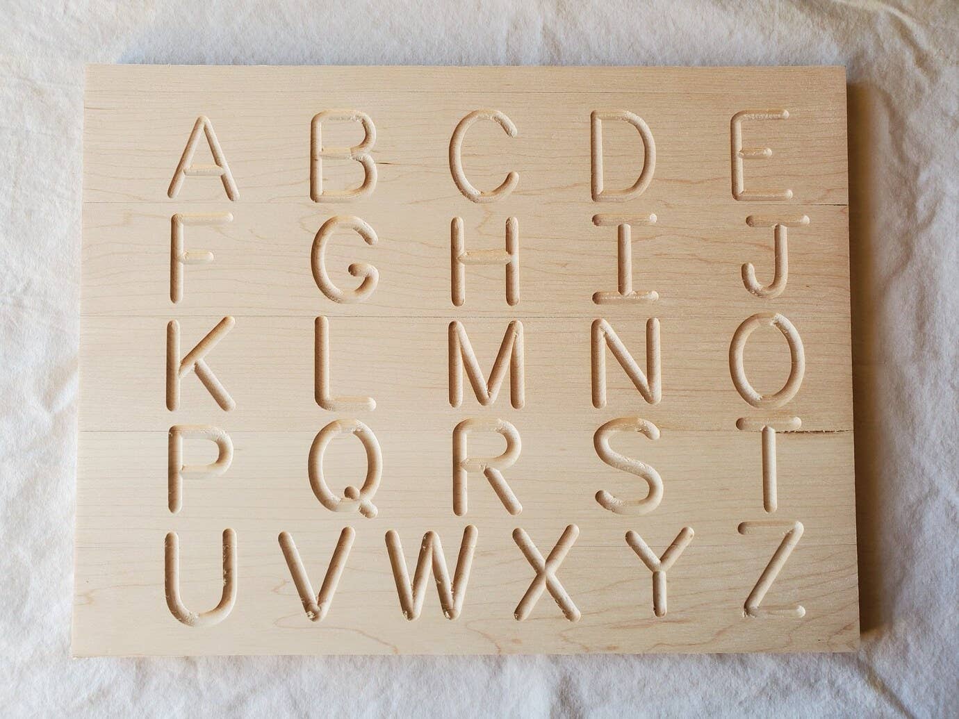 Alphabet tracing board