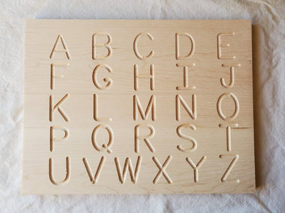 Alphabet tracing board